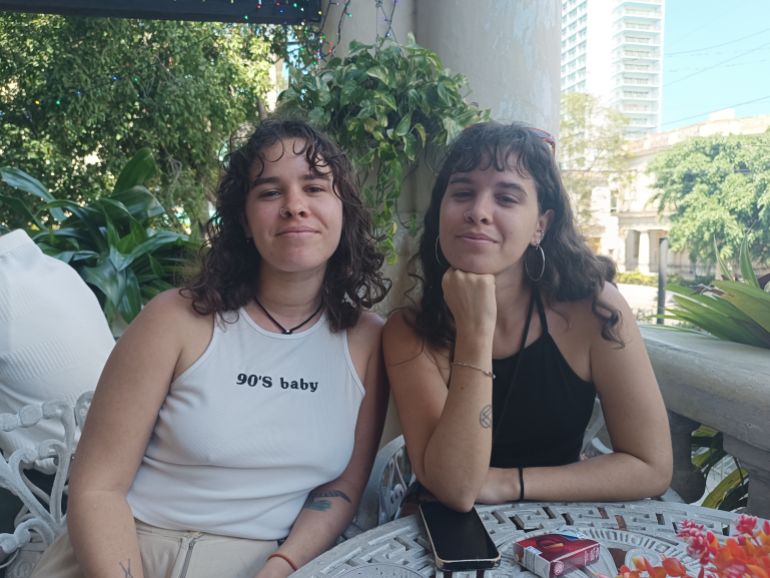 In Cuba, Sandra (left) and Sabrina González, 26, had their listings removed from AirBnb.