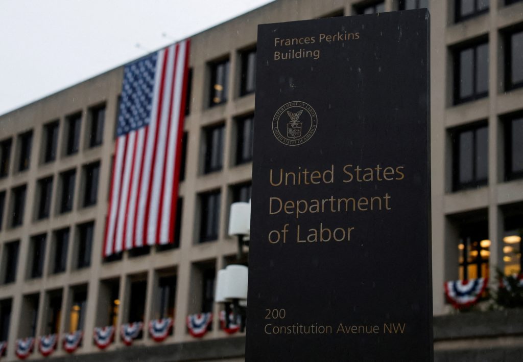 FILE PHOTO: U.S. Department of Labor headquarters, in Washington